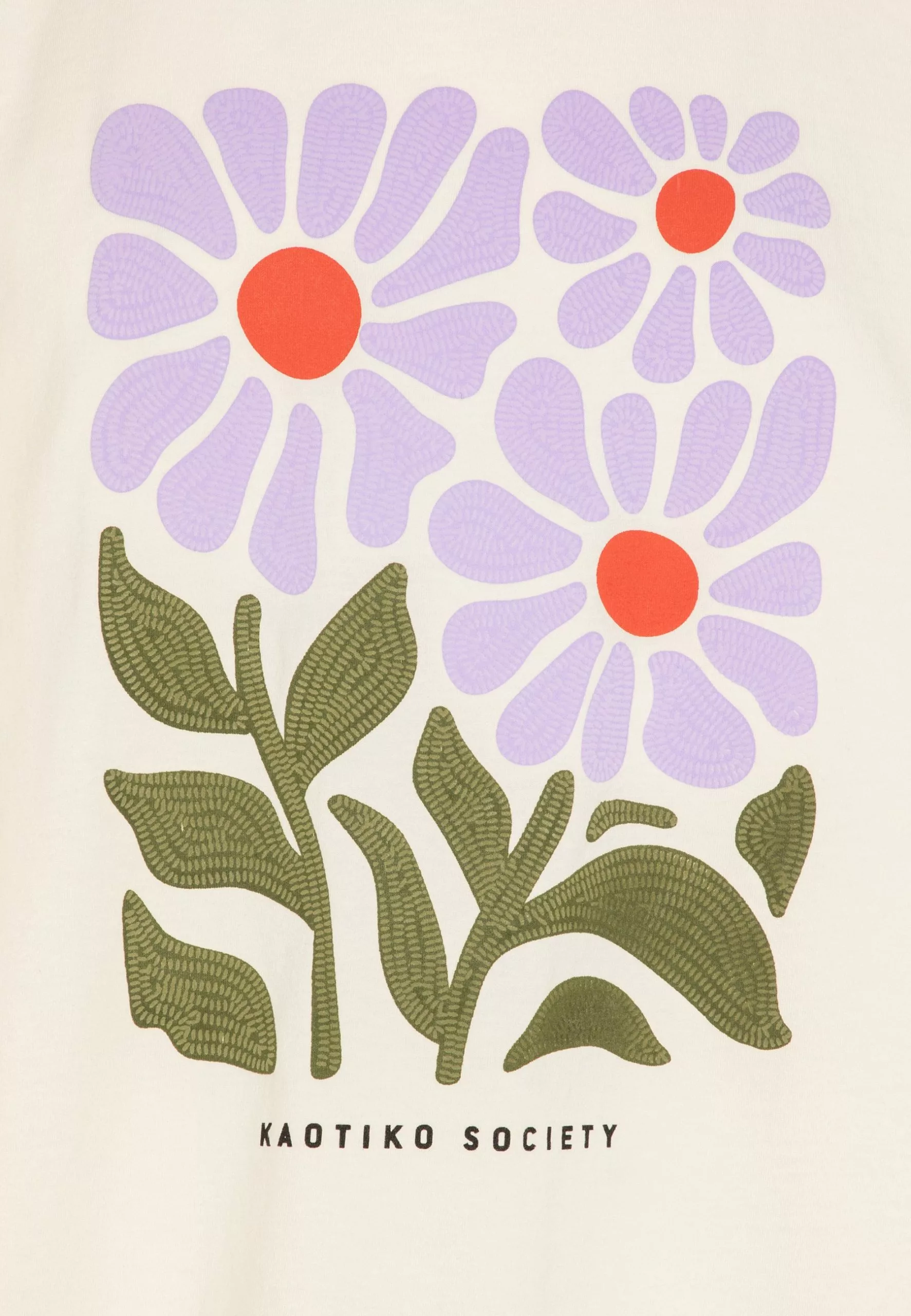 Kaotiko Washed Fleurs - T-Shirt Print - Ivory 7 Kaotiko Washed Fleurs - T-Shirt Print - Ivory - Afbeelding 5