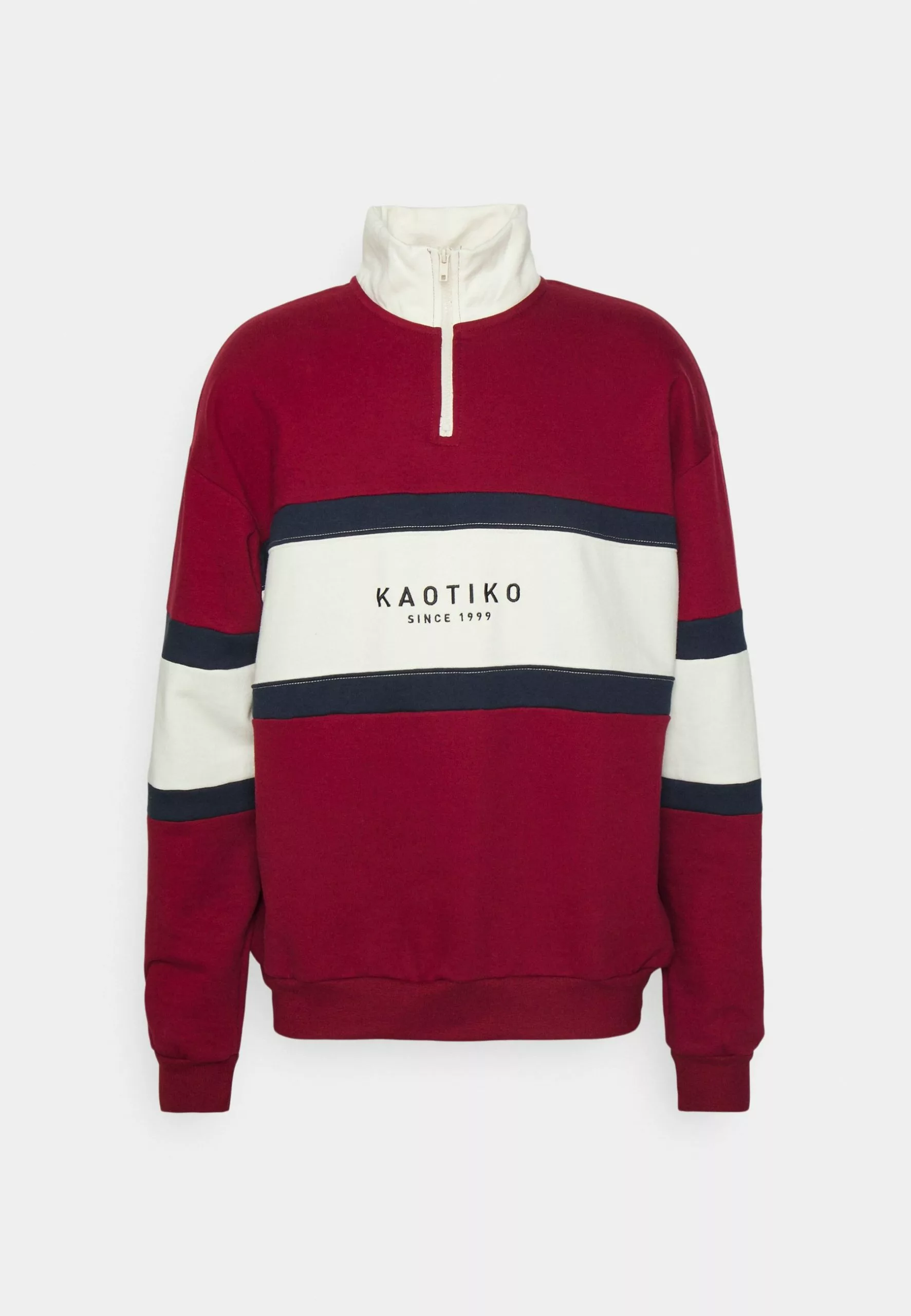 Kaotiko Crew Berwin Unisex - Sweater - Burgundy/Navy/Ivory 6 Kaotiko Crew Berwin Unisex - Sweater - Burgundy/Navy/Ivory - Afbeelding 4