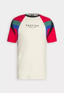 Kaotiko Joss Unisex - T-Shirt Print - Ivory/Red/Heura -Kaotiko Winkel adf9f2020cc14cf2ad843b949fbb07fd