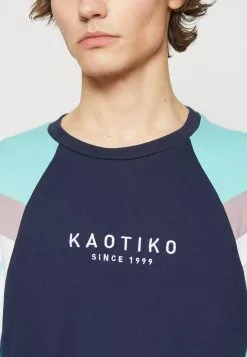 Kaotiko Joss Unisex - T-Shirt Print - Navy/Sea Green/Grape -Kaotiko Winkel b60c0b0660534b27a31b669e346efdc7