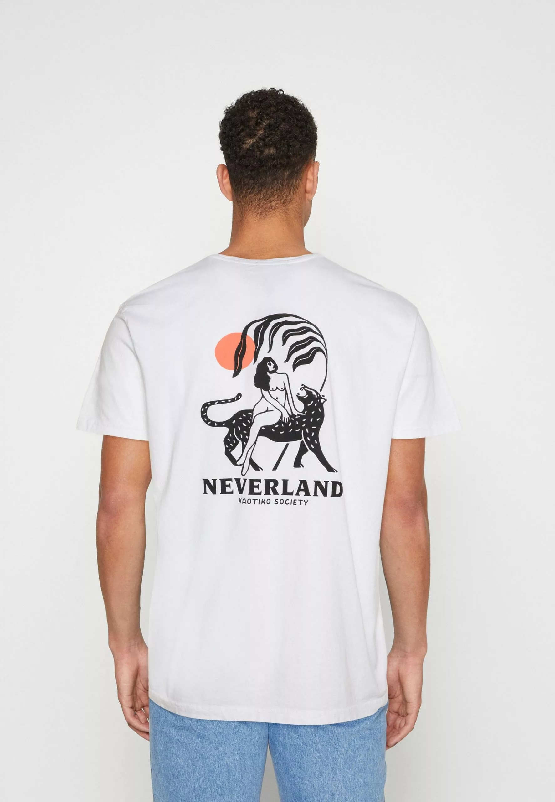 Kaotiko Washed Neverland - T-Shirt Print - White 3 Kaotiko Washed Neverland - T-Shirt Print - White