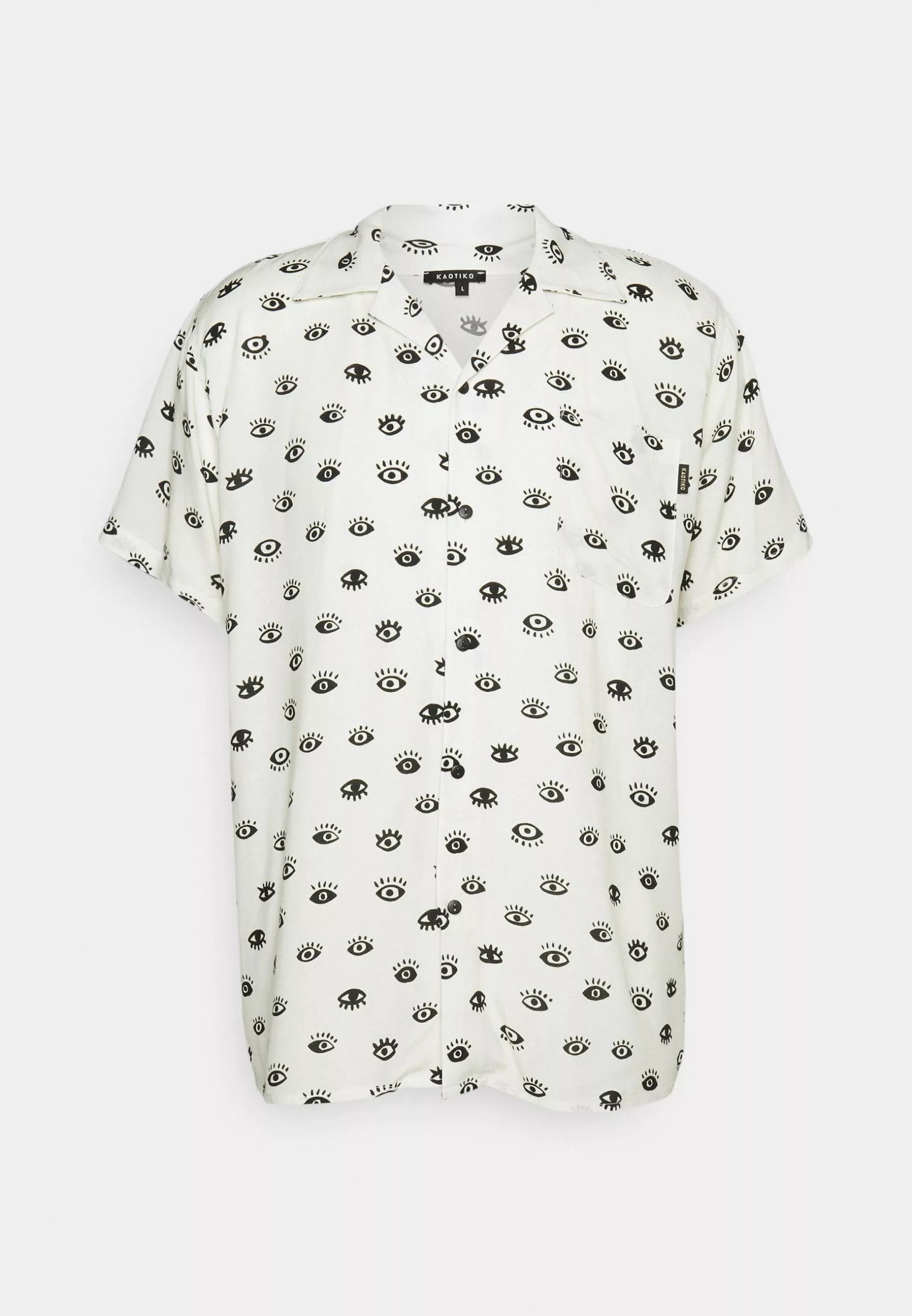 Kaotiko Eyes Unisex - Overhemd - Ivory/Black 7 Kaotiko Eyes Unisex - Overhemd - Ivory/Black - Afbeelding 5