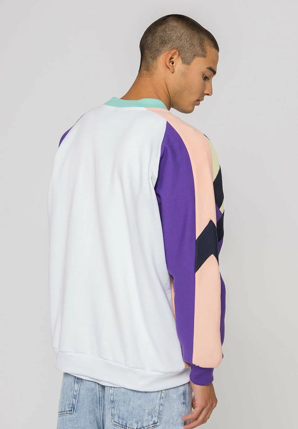 Kaotiko Crew Keoni - Sweater - Acid Yellow/ Coral 4 Kaotiko Crew Keoni - Sweater - Acid Yellow/ Coral - Afbeelding 2