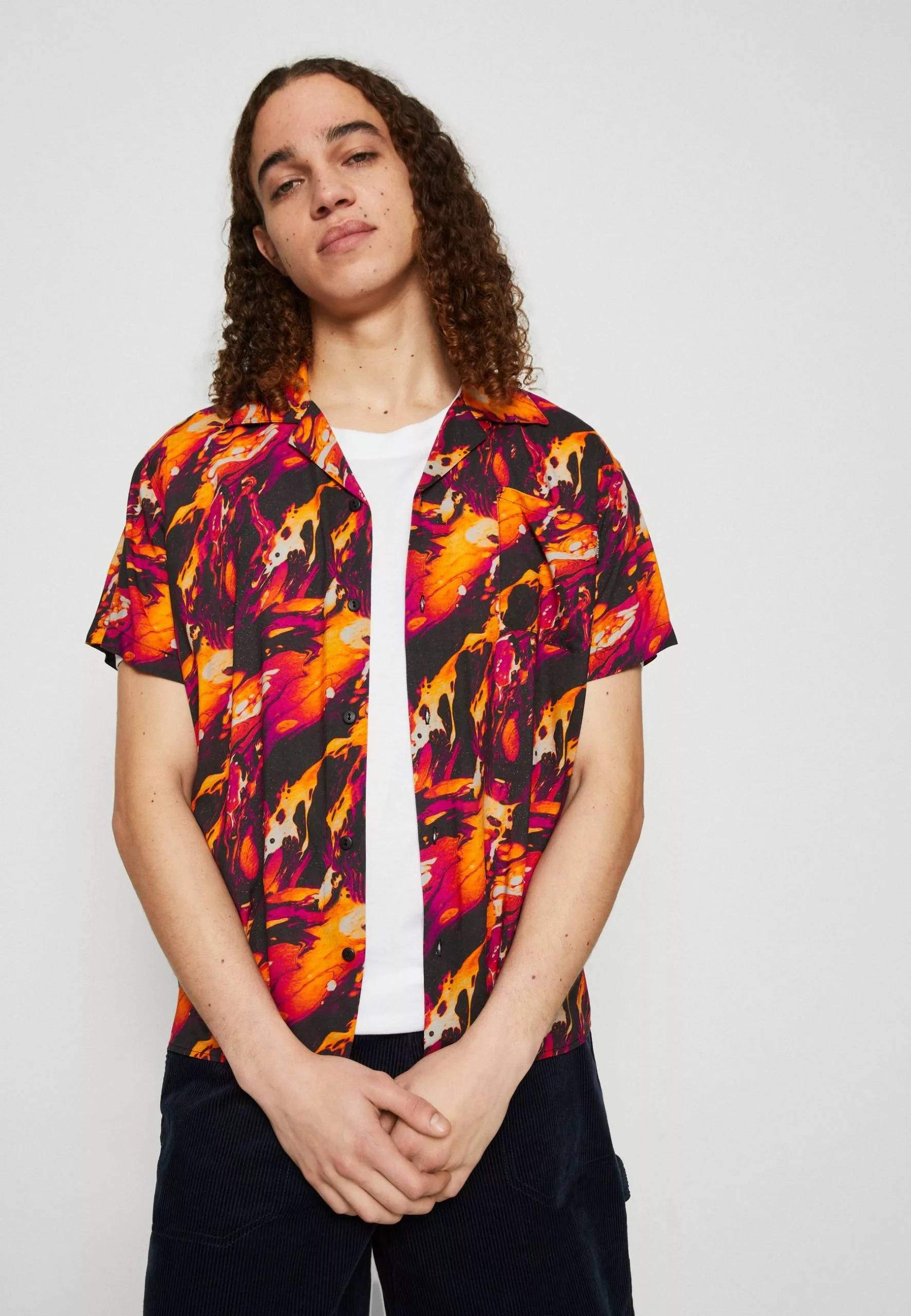 Kaotiko Shirt Marble Unisex - Overhemd - Orange 6 Kaotiko Shirt Marble Unisex - Overhemd - Orange - Afbeelding 4