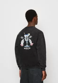 Kaotiko Crew Bless You Unisex - Sweater - Black