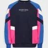 Kaotiko Crew Benton Unisex - Sweater - Navy/Royal/Fuxia -Kaotiko Winkel c75b8b8135ec4521b85d8c28828bb5c7