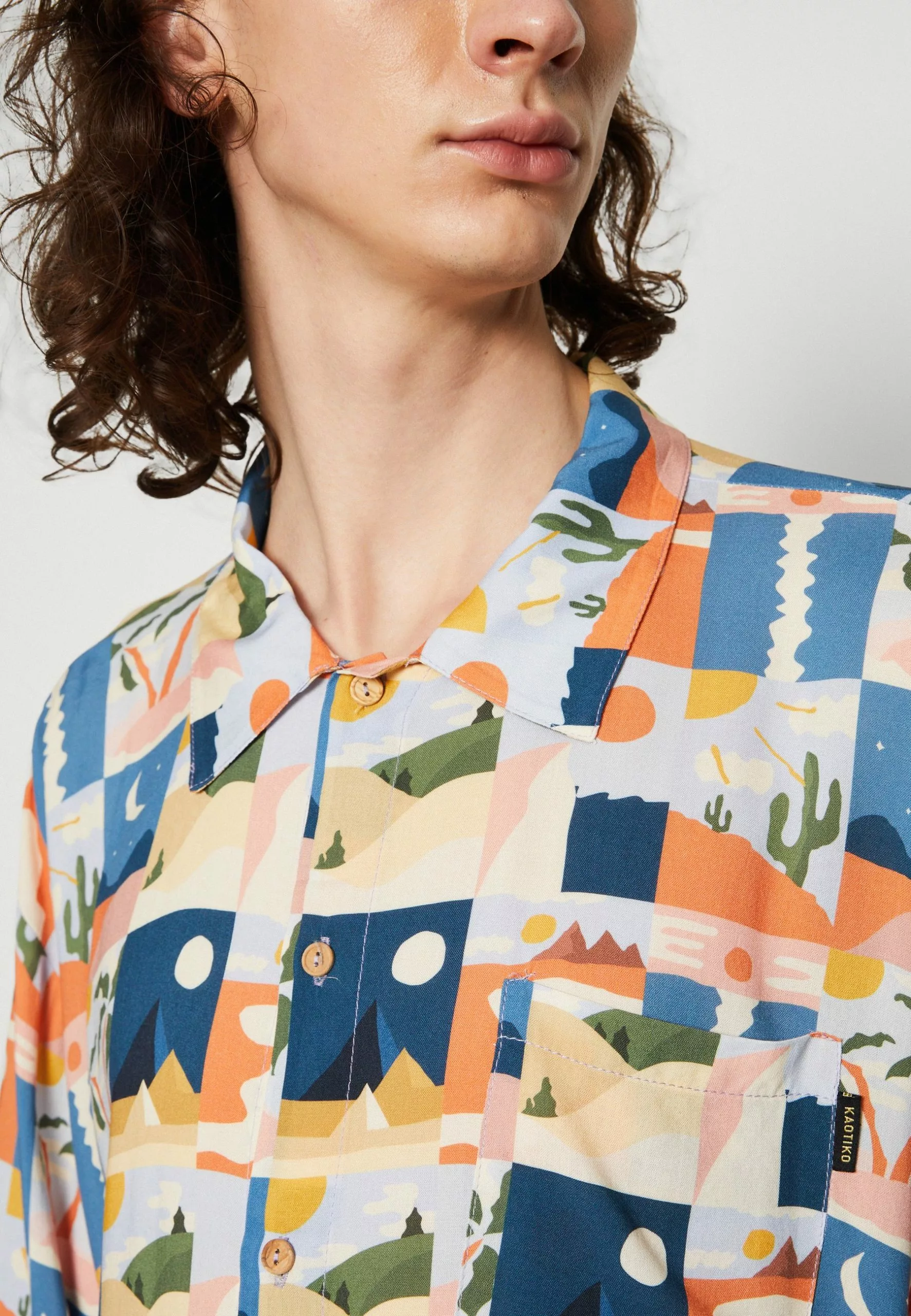 Kaotiko Camisa Tunisia Unisex - Overhemd - Orange 8 Kaotiko Camisa Tunisia Unisex - Overhemd - Orange - Afbeelding 6