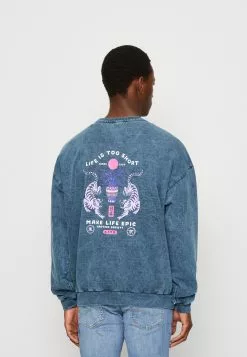 Kaotiko Crew Washed Make Life Epic Unisex - Sweater - Navy