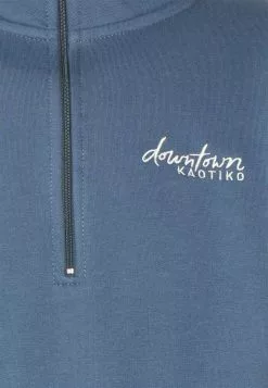 Kaotiko Crew Jean Bahamas - Sweater Met Rits - Prusia/Grey/Beige -Kaotiko Winkel cca33423d6b442898bfe7f2565a6d8b3