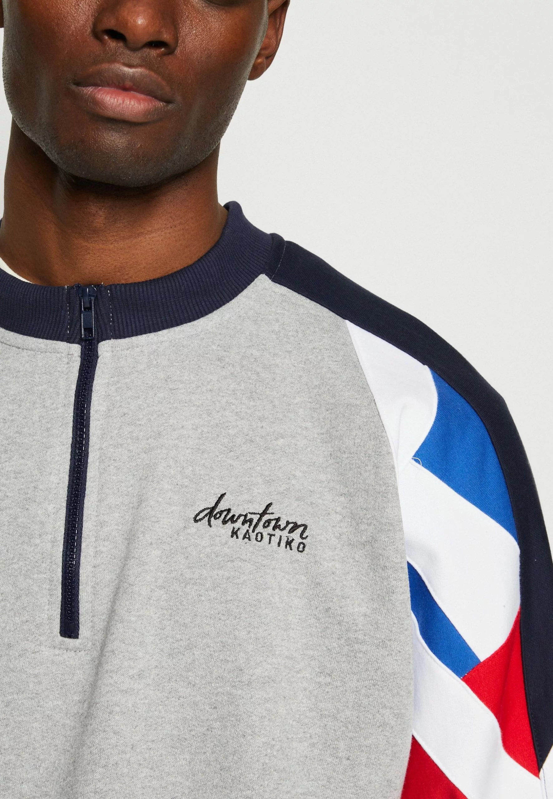 Kaotiko Crew Keoni Unisex - Sweater - Grey/Royal/Red 8 Kaotiko Crew Keoni Unisex - Sweater - Grey/Royal/Red - Afbeelding 6