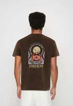 Kaotiko Washed Zodiacus Unisex - T-Shirt Print - Brown -Kaotiko Winkel cef8f21f535d4f618df1878423edb50e