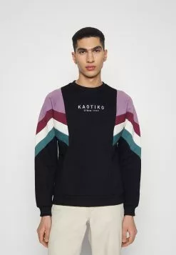 Kaotiko Crew Seattle - Sweater Met Rits - Black/Purple/Dark Burgundy
