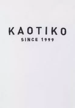 Kaotiko Unisex - T-Shirt Print - White/Lemon/Malva -Kaotiko Winkel d4e46fd3e24d466e87b856cf70bae241