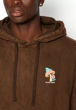 Kaotiko Washed Happy Frog Unisex - Sweater - Brown -Kaotiko Winkel da1bd0d568254a309c36de514743e4d2