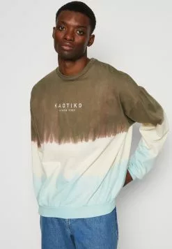 Kaotiko Crew Tie Dye Boone Unisex - Sweater - Brown/Sky -Kaotiko Winkel dac38f8769ac4523a9cb4b1ec1bab968