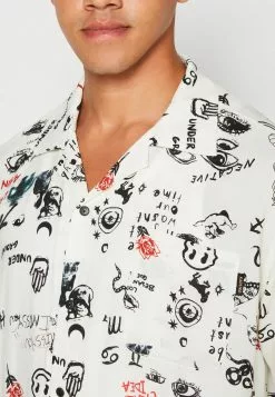 Kaotiko Shirt Underground Unisex - Overhemdblouse - Ivory -Kaotiko Winkel e18ed2a2e03b421e83e9e8784e884647