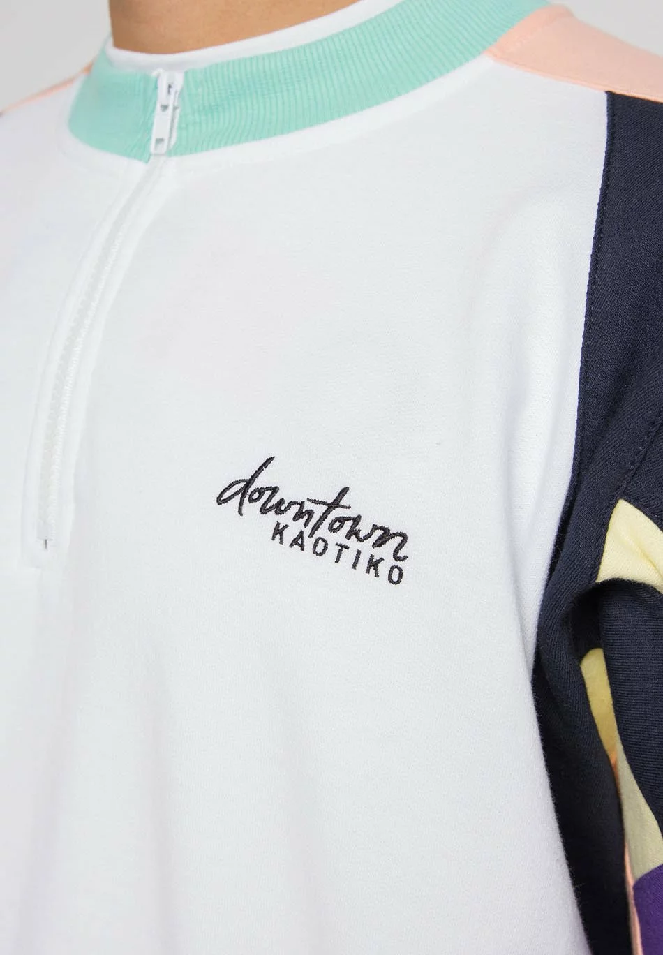 Kaotiko Crew Keoni - Sweater - Acid Yellow/ Coral 5 Kaotiko Crew Keoni - Sweater - Acid Yellow/ Coral - Afbeelding 3