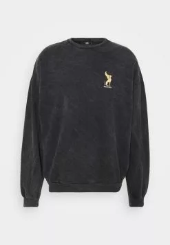 Kaotiko Crew Washed Lion- Sweater - Black