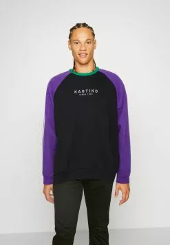 Kaotiko Crew Rang Barin Unisex - Sweater Met Rits - Black/Purple