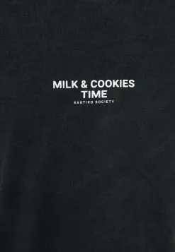 Kaotiko Washed Milk And Cookies - T-Shirt Print - Black -Kaotiko Winkel f3135f551cff45a88d7767cf70888c58