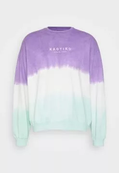 Kaotiko Crew Tie Dye Boone Unisex - Sweater - Purple/Aqua Marine -Kaotiko Winkel f5ef9edcc0b340e5bb5aa386ea842407