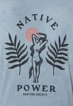Kaotiko Washed Native Power Unisex - T-Shirt Print - Acero -Kaotiko Winkel f6b897ef96804f5bb3bc8129a866393f