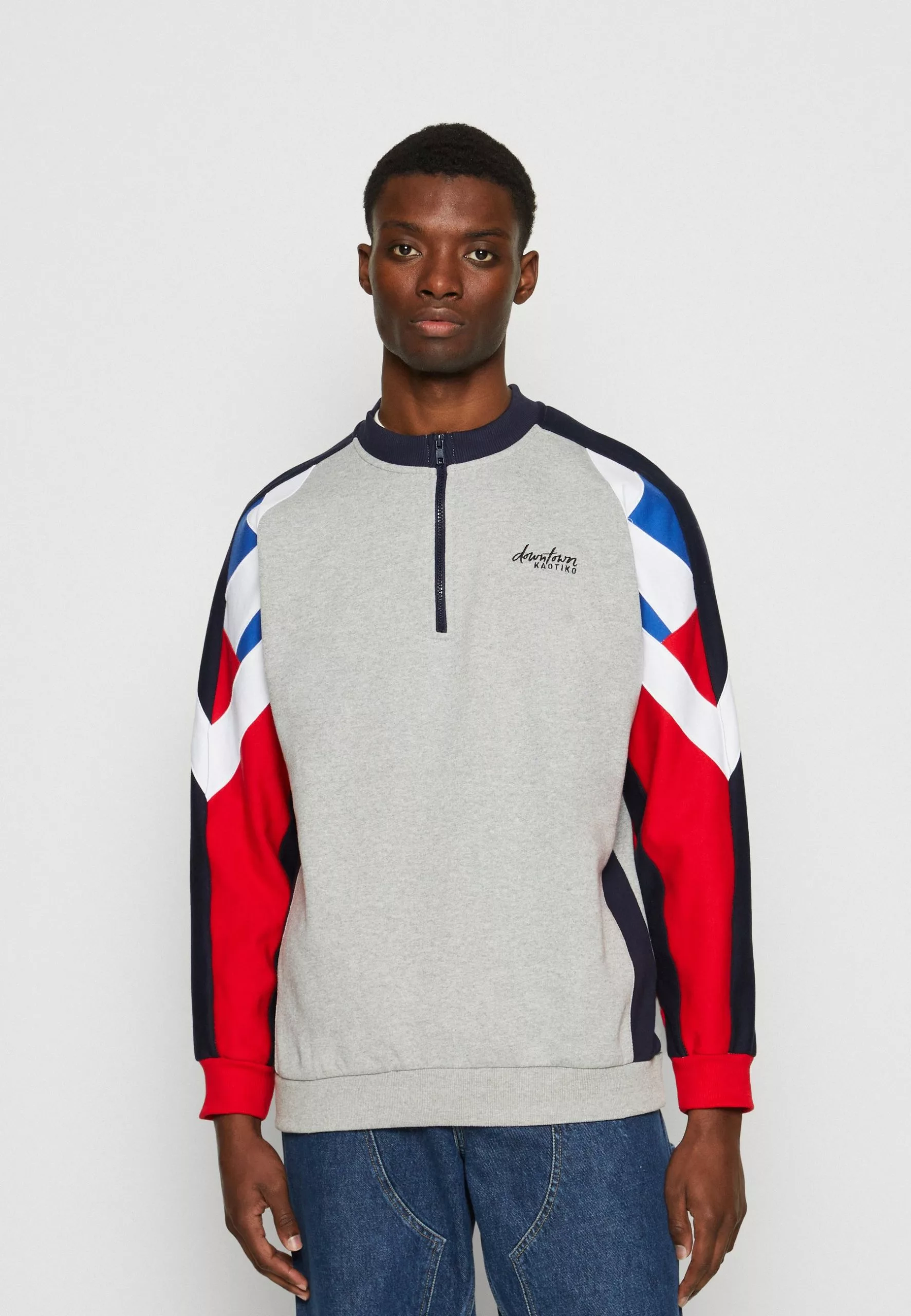 Kaotiko Crew Keoni Unisex - Sweater - Grey/Royal/Red 3 Kaotiko Crew Keoni Unisex - Sweater - Grey/Royal/Red